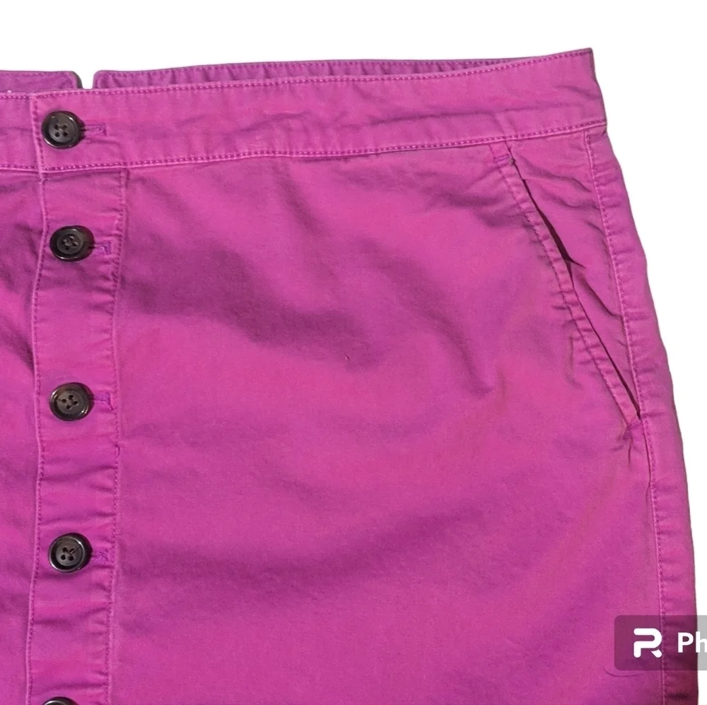 GAP Barbie Pink Button Front Mini Skirt Size 12 Y2K Preppy Cottagecore